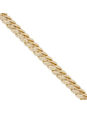 Brand New 12mm Iced Diamond-Cut Miami Cuban Link Choker Chain New Collection